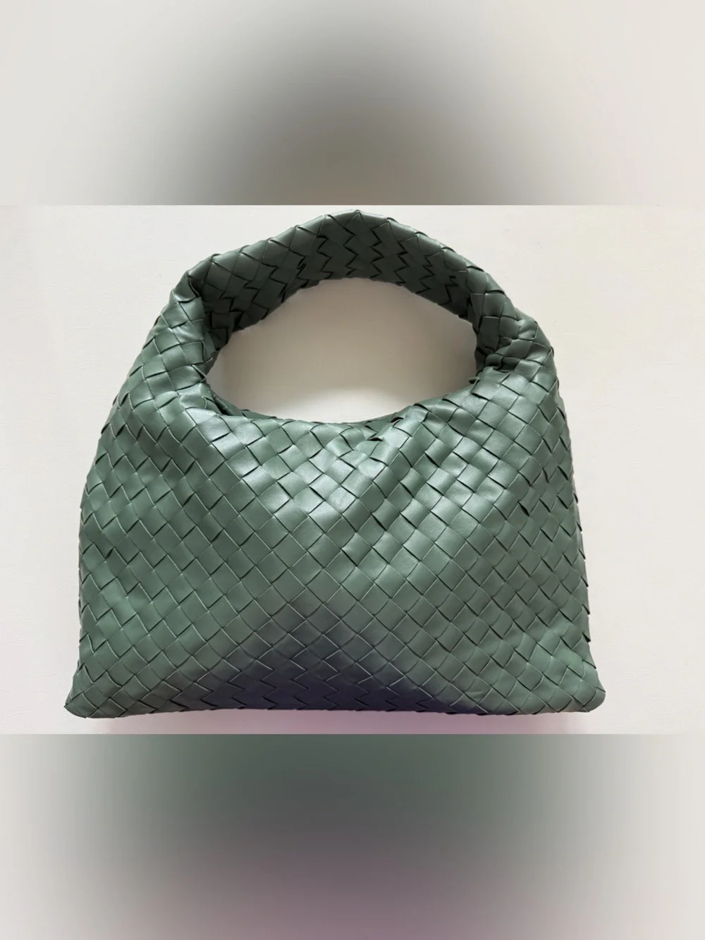 BOTTEGA VENETA Small Hop Nappa Intrecciato Leather Handbag Bag, Aloe Green